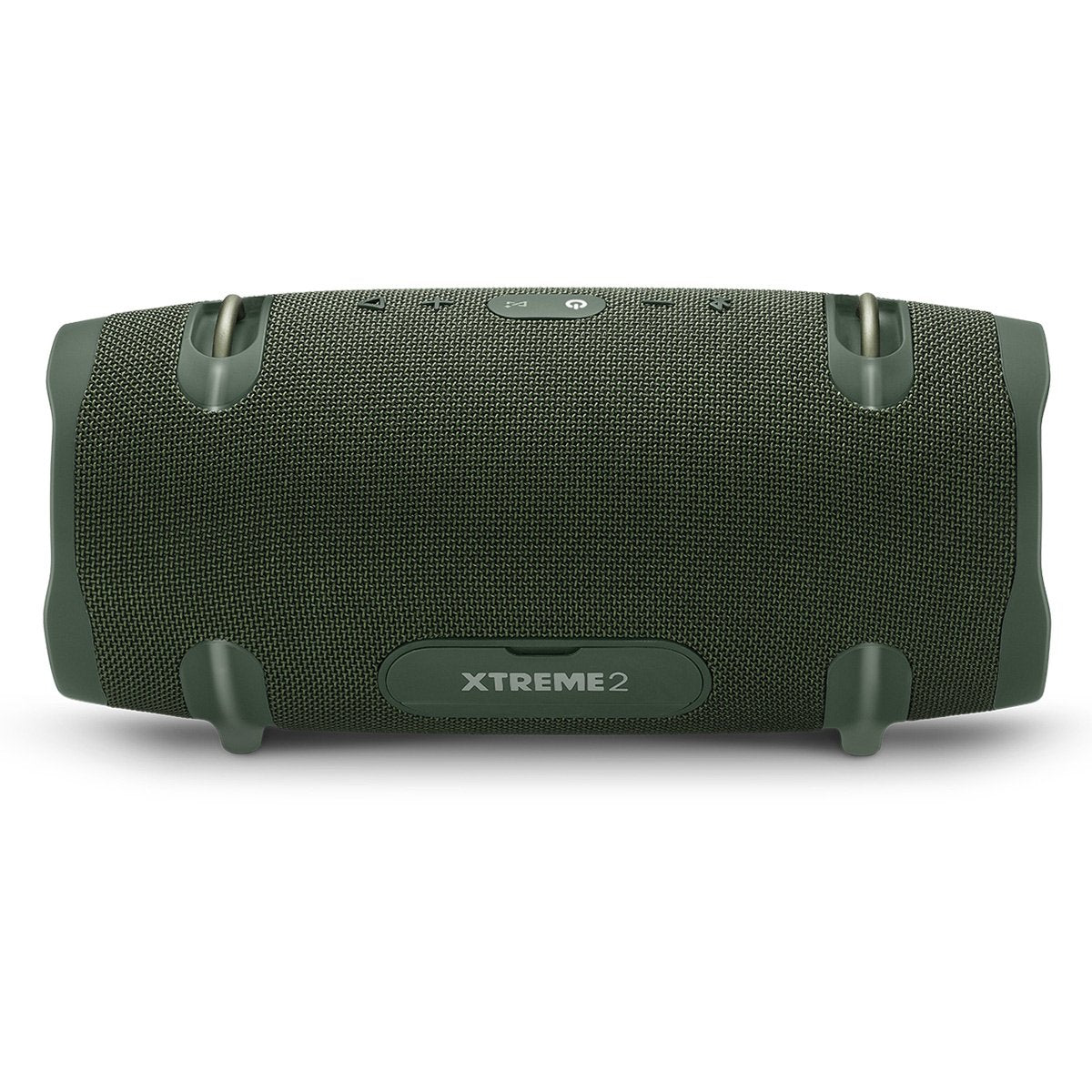 JBL Xtreme 2 Green side view highlighting rugged fabric and portable design.