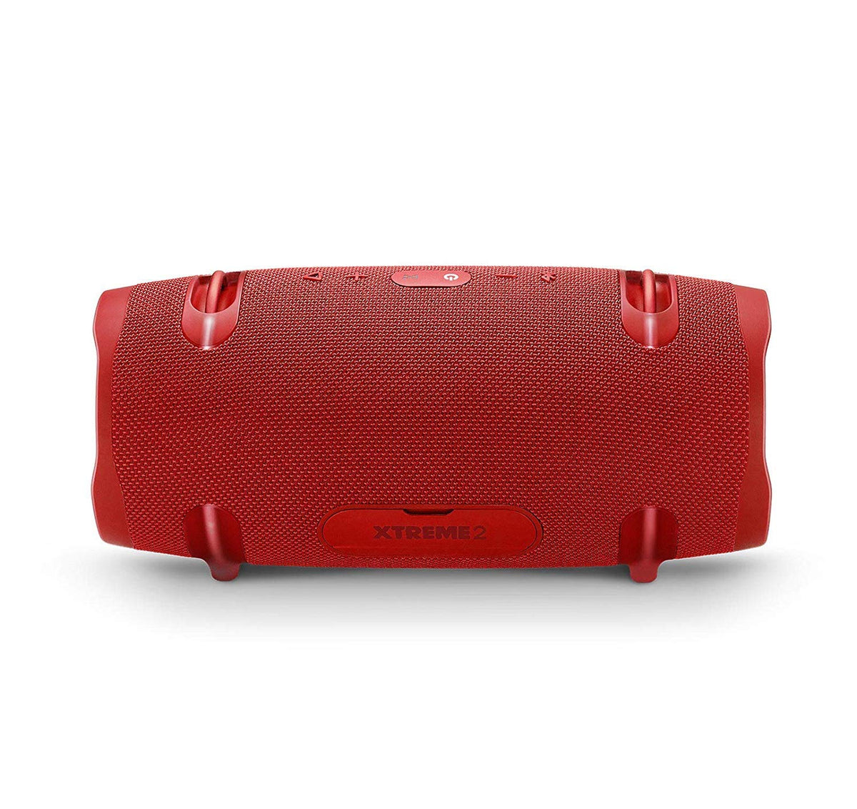 JBL Xtreme 2 red side view highlighting portable, outdoor-ready silhouette