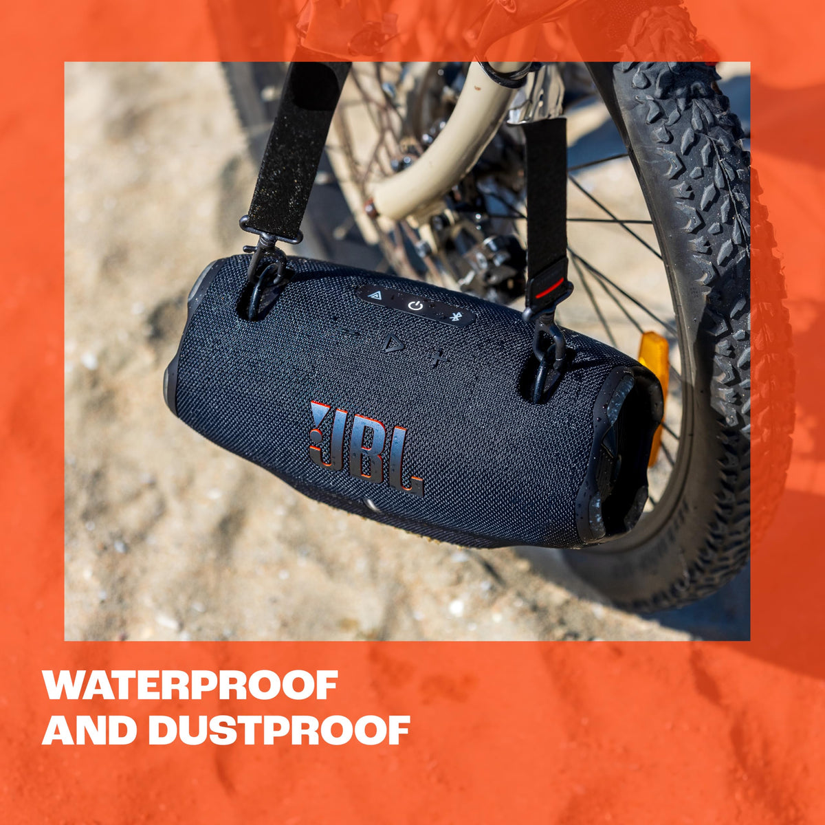 JBL Xtreme 4 blue shoulder strap with bottle opener.