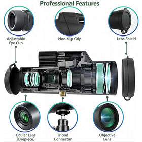 JBSZTH monocular 12x50 smartphone adapter enables fast photo capture