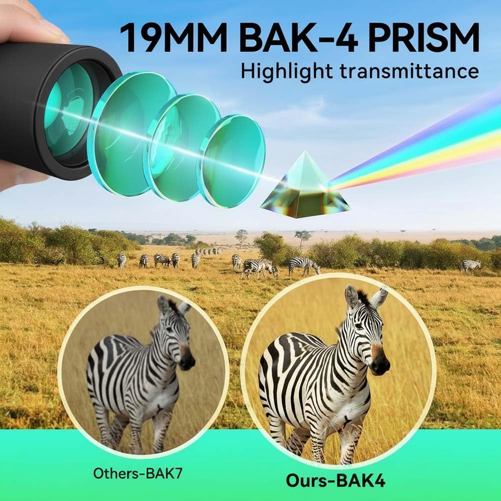 JBSZTH monocular 12x50 tripod compatibility for stable viewing