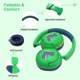 JBUNION Bluetooth 5.4 kids headphones with stable wireless connection