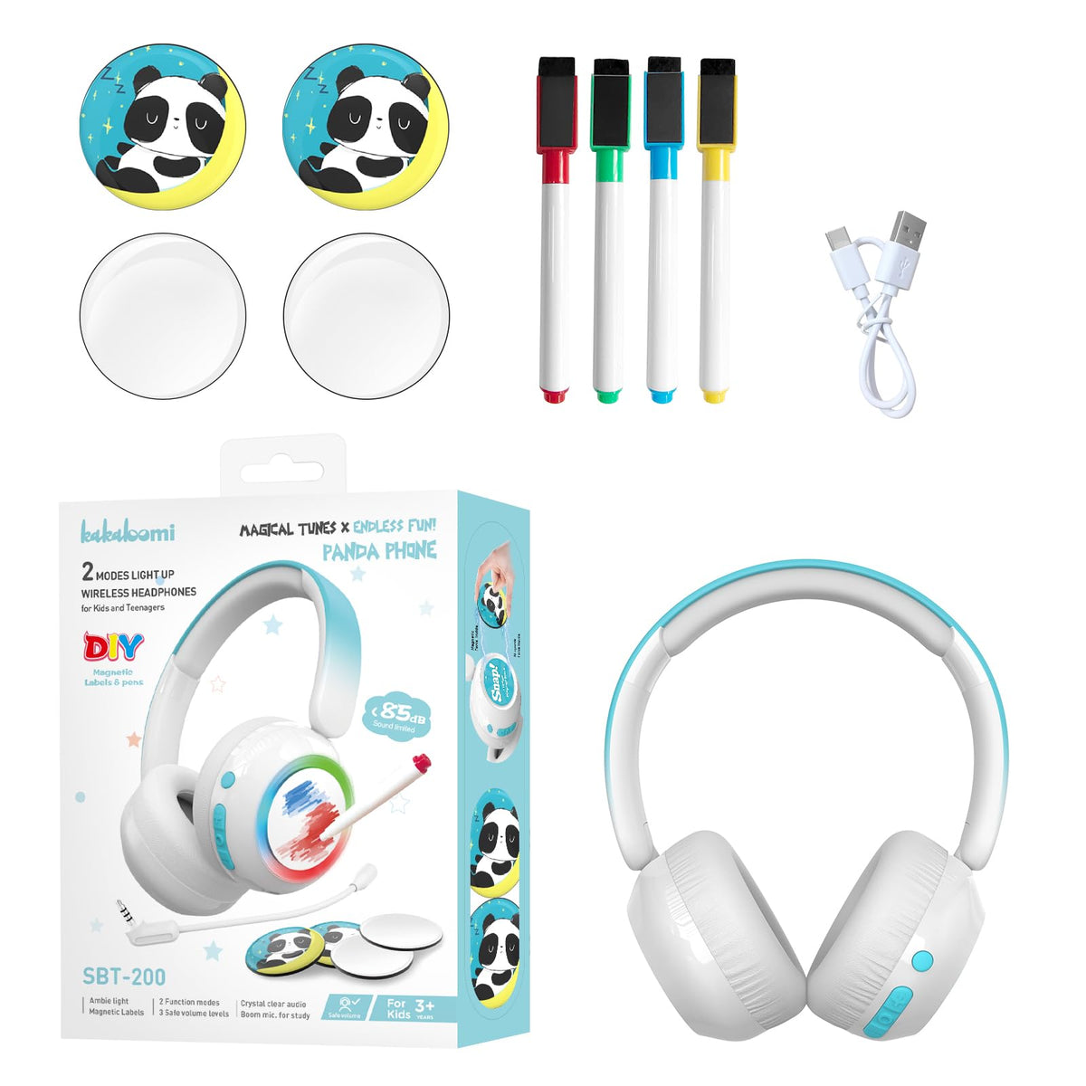 JBUNION volume limits 74/85/94dB for safe listening during study