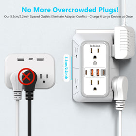 JcBlaon ETL-certified power strip for reliable home use