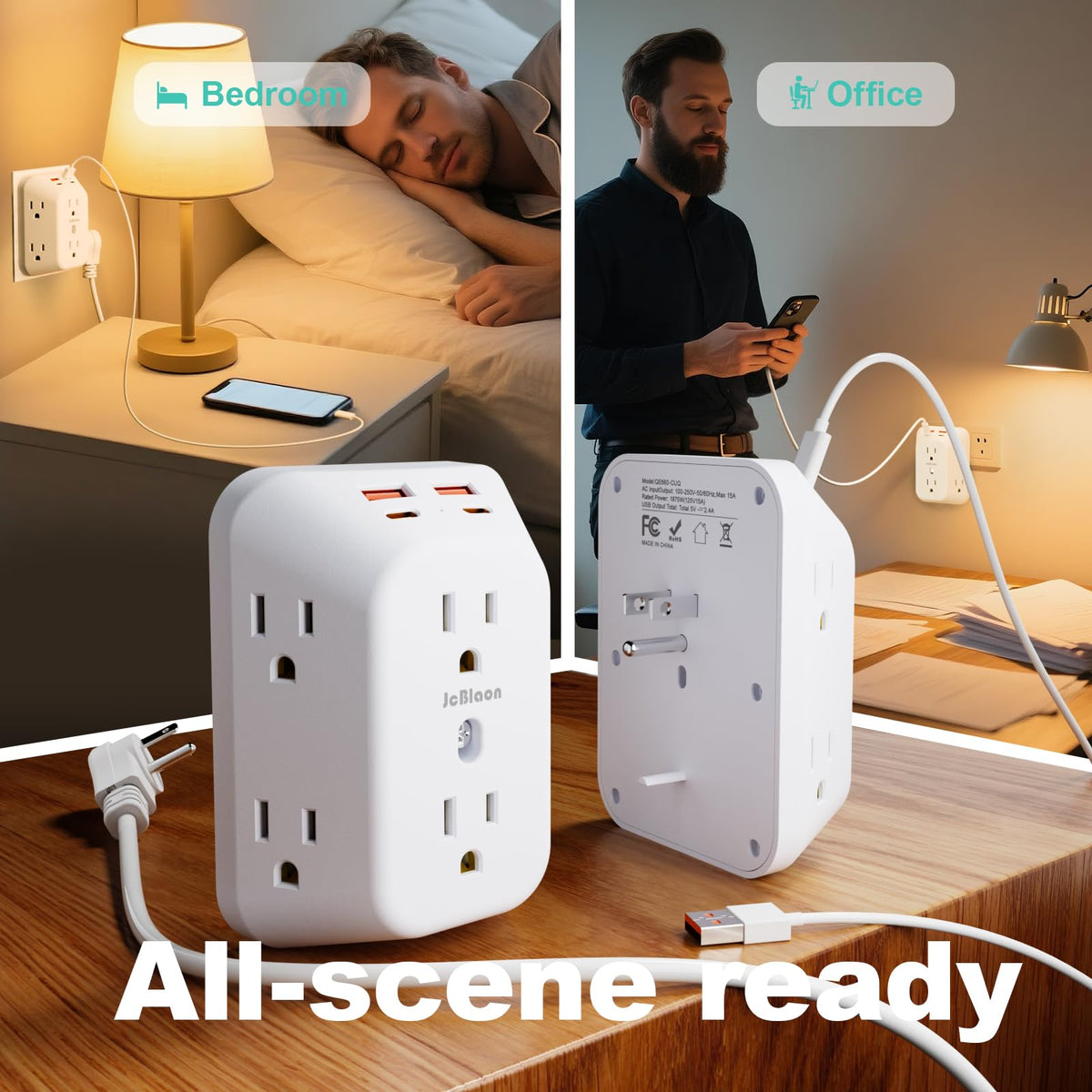JcBlaon suitable for home office and kitchen setups with multiple devices