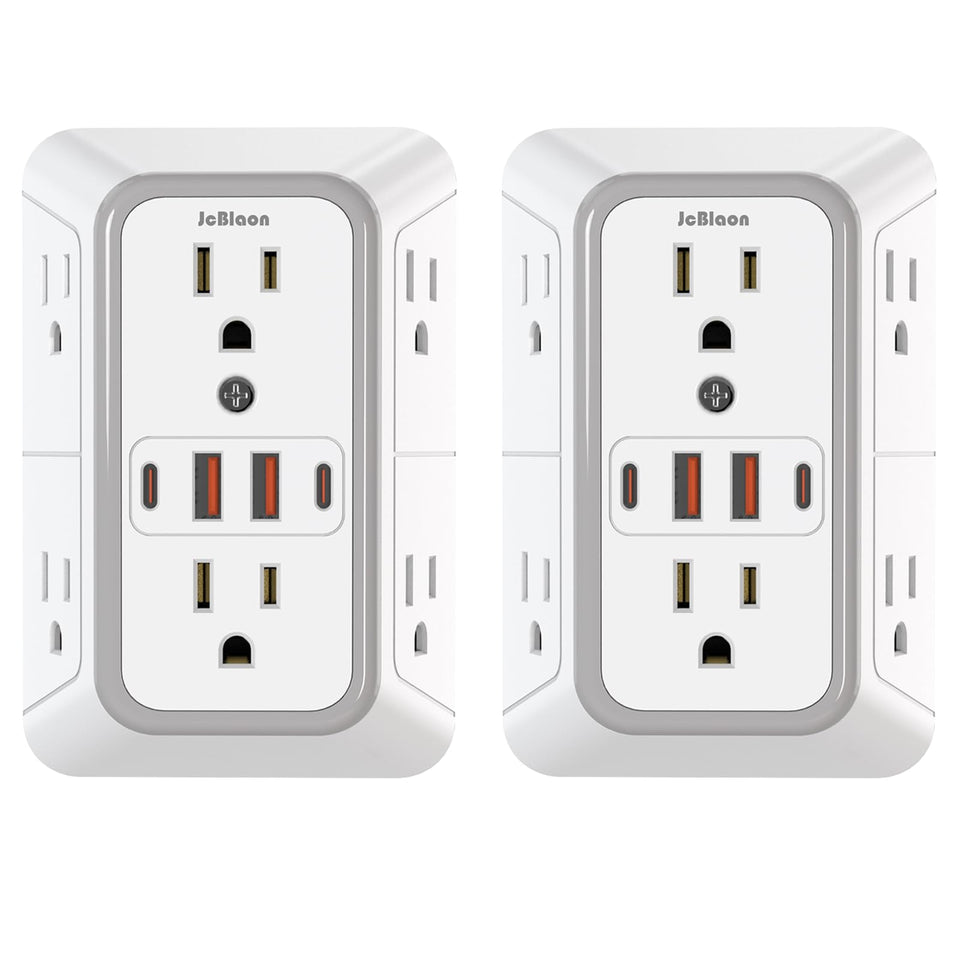 JcBlaon outlet extender with 6 outlets for versatile power access.