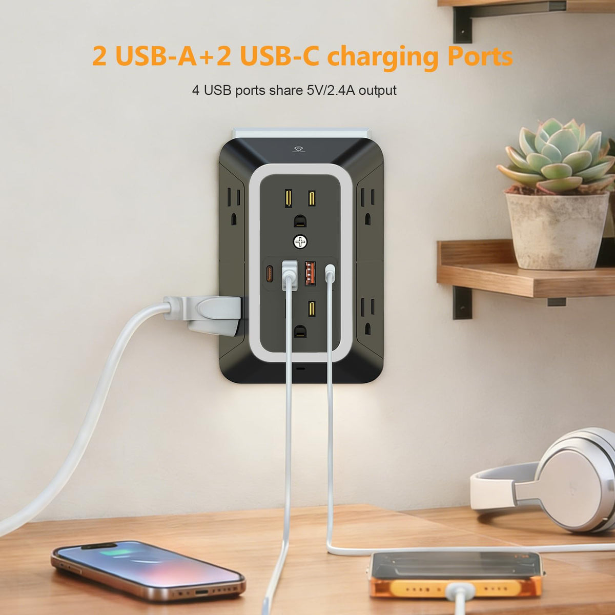 JcBlaon 1050 joules surge protection guards electronics.