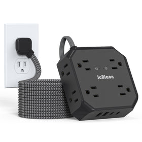 JcBlaon 10ft surge protector powering multiple devices in dorms and offices.