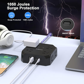 JcBlaon four USB ports enable fast, automatic device charging.