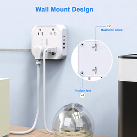 Dorm or office setup featuring a JcBlaon 12-in-1 charging hub.