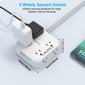 Close-up of the ultra-flat plug from JcBlaon for sleek, unobtrusive placement.
