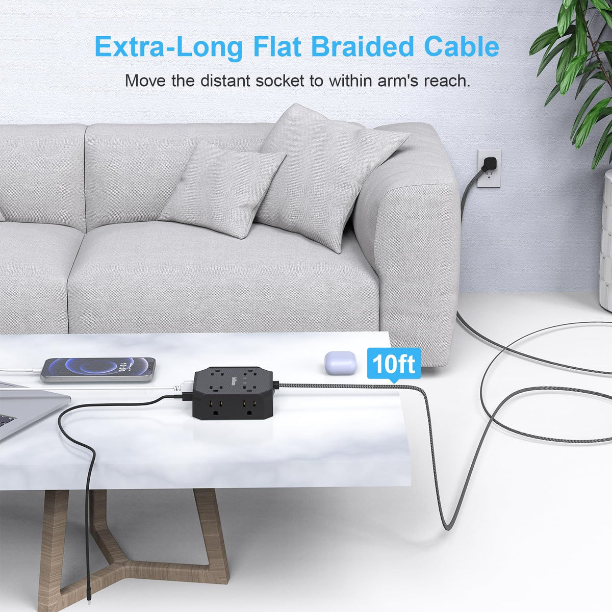 JcBlaon flat plug saves space in tight areas.