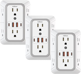 JcBlaon three-unit pack front view showing compact, space-saving charging