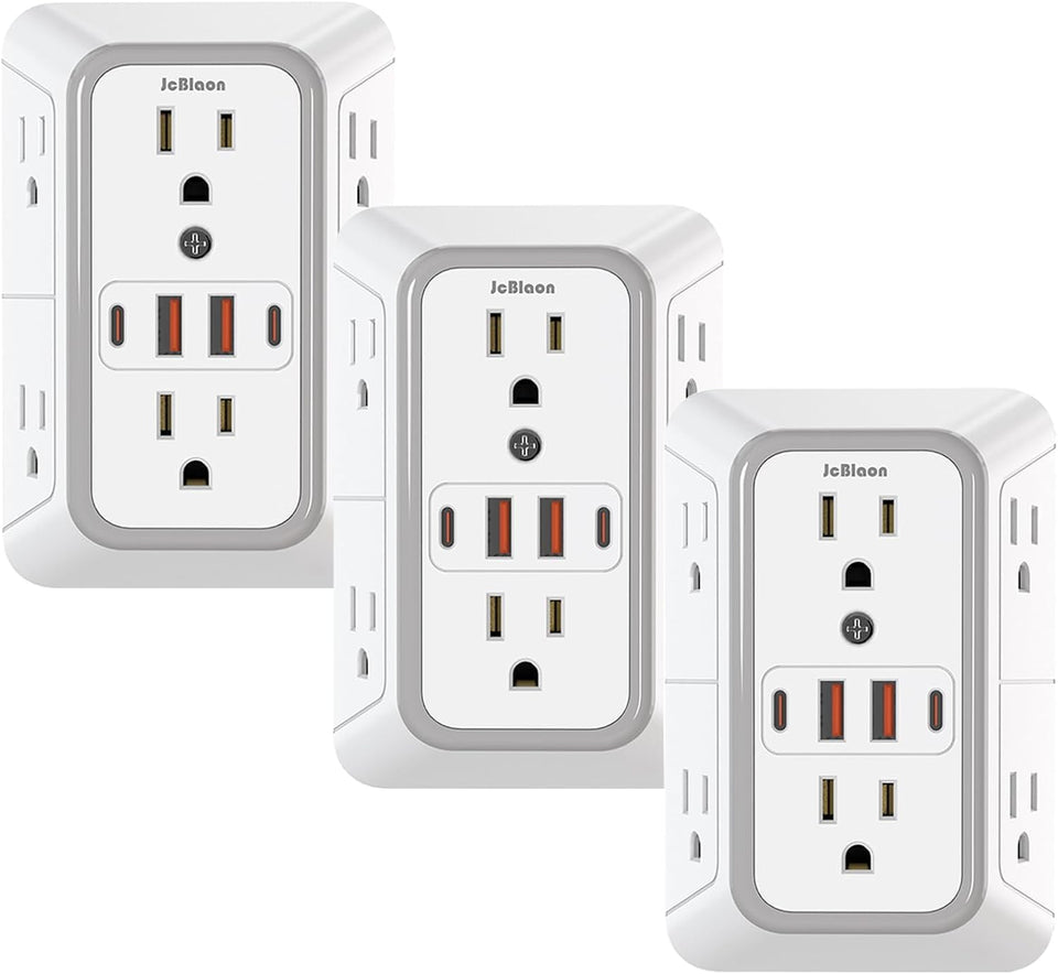 JcBlaon three-unit pack front view showing compact, space-saving charging
