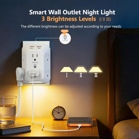 JcBlaon Outlet Extender 4-sided design fits large plugs without blocking others