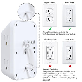 JcBlaon Outlet Extender compact wall-mounted arrangement on a desk