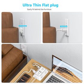 JcBlaon dorm and travel friendly power strip for cramped spaces