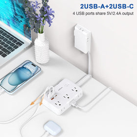 JcBlaon power strip six outlets for shared devices