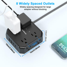 JcBlaon four-sided design provides easy access to all outlets from any angle.