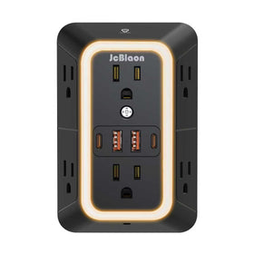 JcBlaon wall outlet extender with 6 outlets for organized home charging.