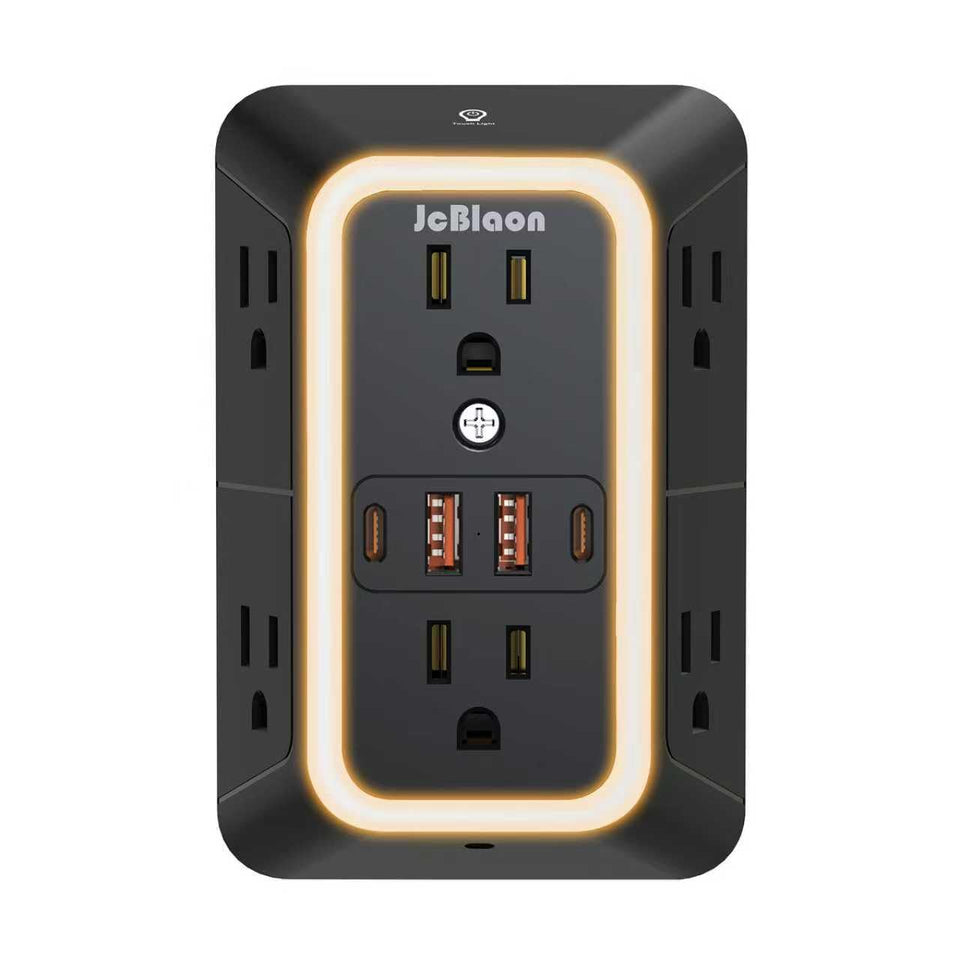 JcBlaon wall outlet extender with 6 outlets for organized home charging.