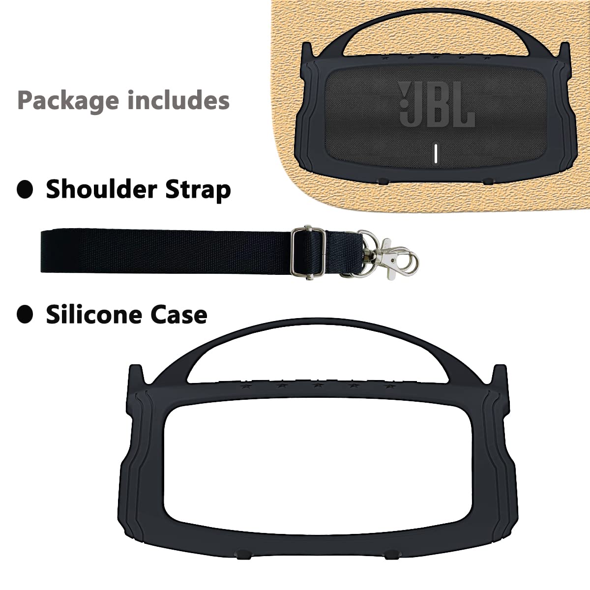 JCHPINE Charge 5 case with carrying handle for easy transport