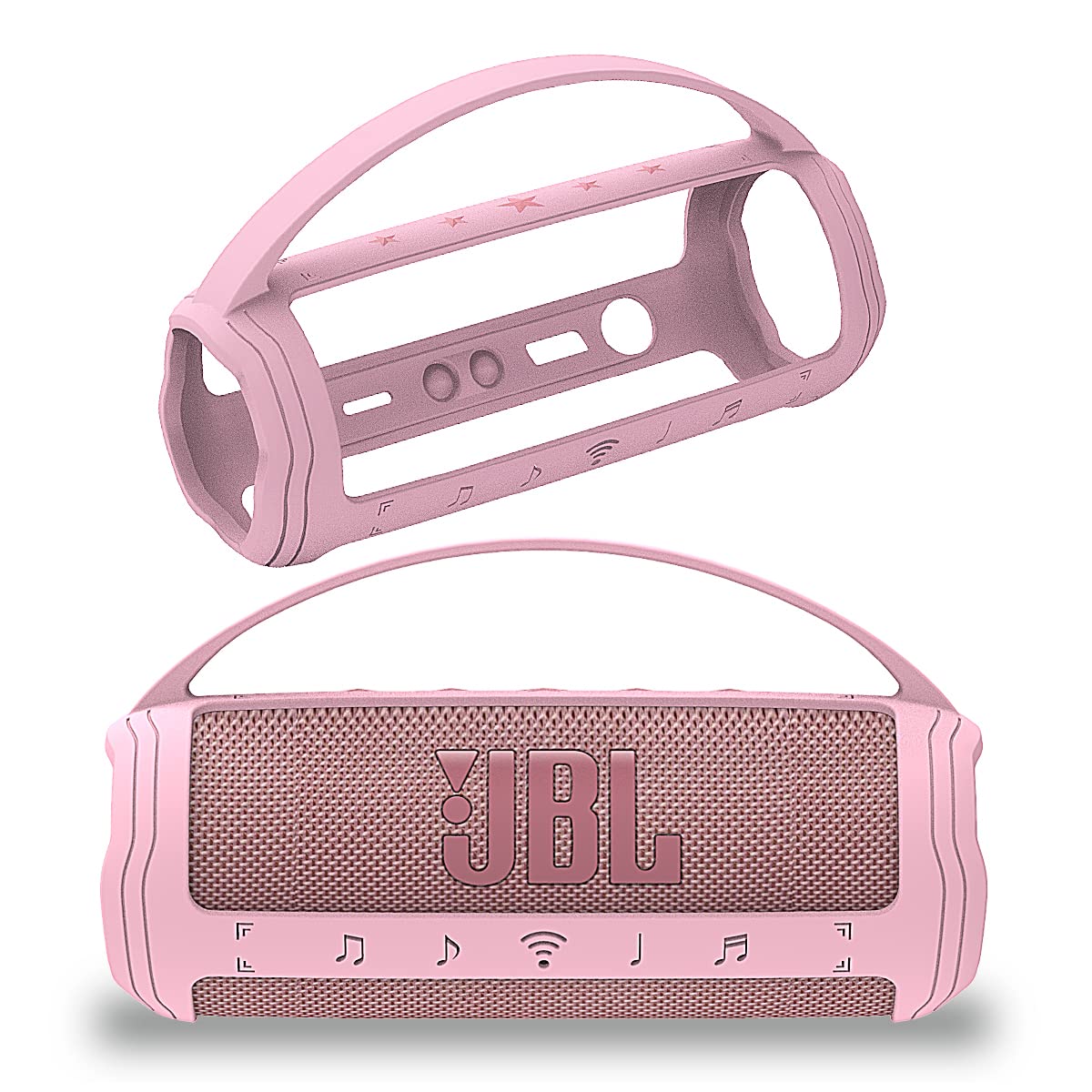 JCHPINE pink case front view showing neat fit and soft protection