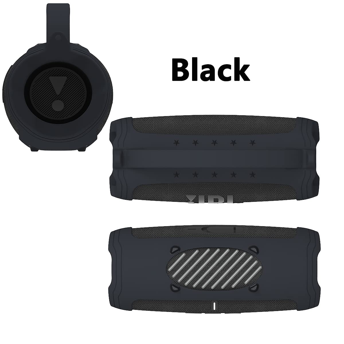Protective silicone shell guards against bumps and scratches during travel