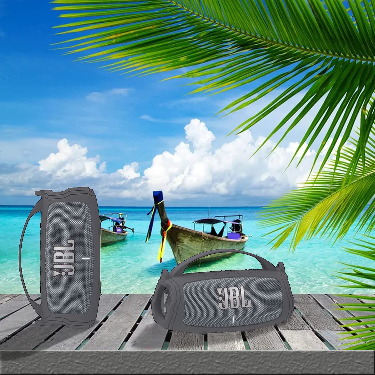 JCHPINE JBL Charge 5 silicone cover carrying handle enhances transport convenience