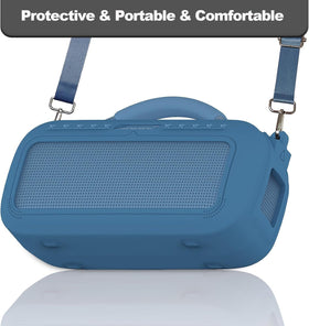 JCHPINE case beside Bose SoundLink Max showing compact travel scale