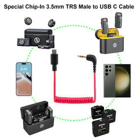 JCMOYUTY Lark M1/M2 connection cable facilitates on the move interviews.