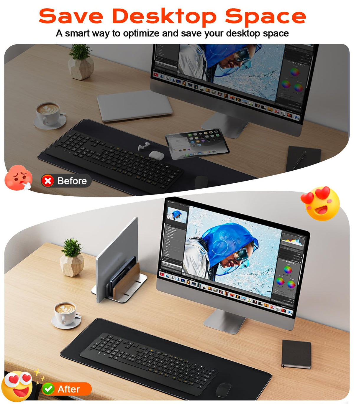 JCZT walnut-aluminum stand top view highlights premium materials and sleek design.