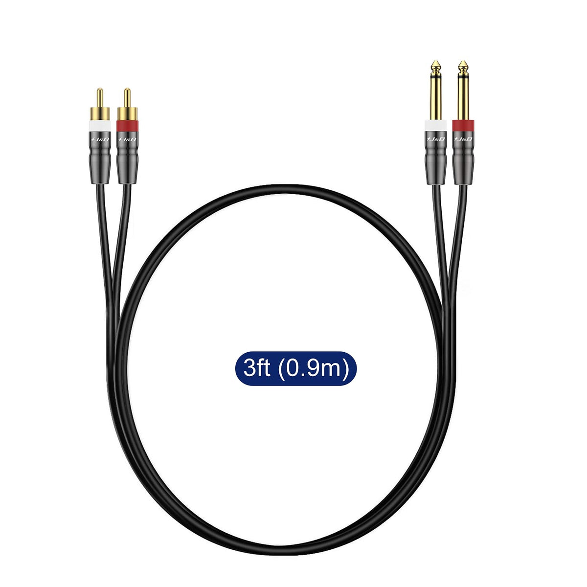 J&D durable sleeve and shielding for long-lasting cables.