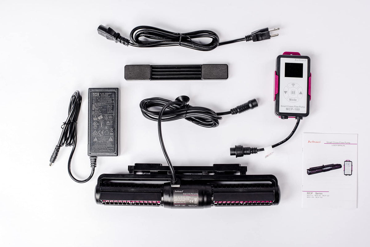 Jebao MCP-180 compact dimensions fit compact saltwater setups.