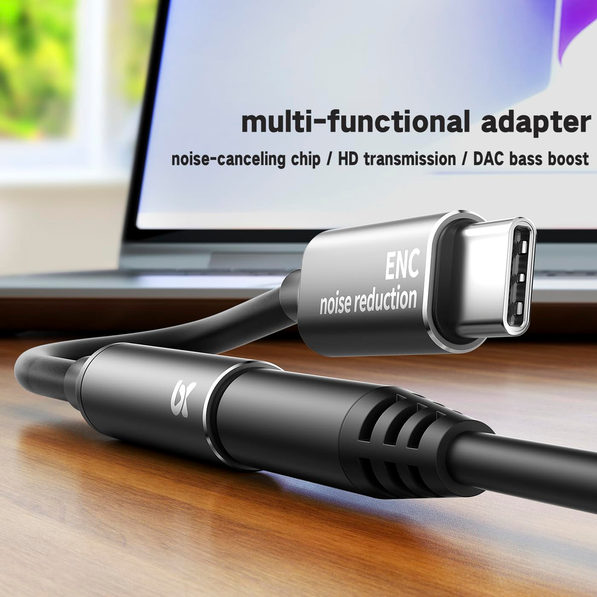 jechan compatibility with devices showing USB-C and 3.5mm use convenience