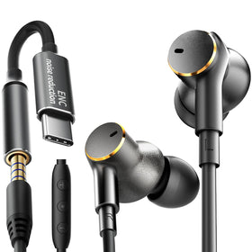 jechan front packaging showing USB‑C earbuds and feature call benefits
