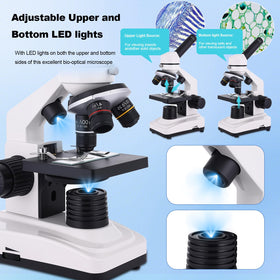 JECONE microscope 360-degree rotating eyepieces for flexible viewing