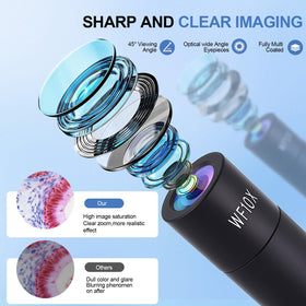 JECONE microscope coarse and fine focus for crisp images
