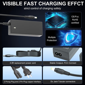 Jeestam 12V power cord provides a 6-foot reach for flexible placement.