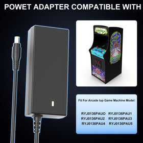 Jeestam 12V cord keeps your arcade room clutter-free and safe.