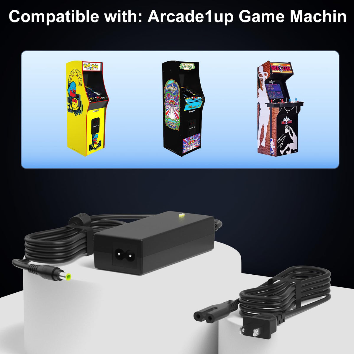 Jeestam 12V power cord fits retro cabinets or cocktail tables with ease.