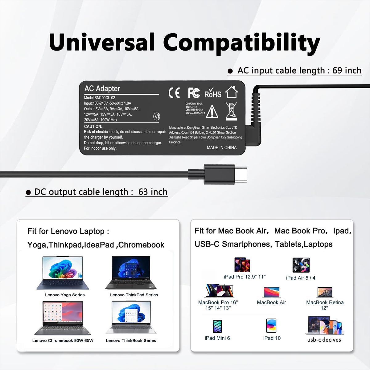 JEIBAO 100W USB-C charger macbook connection demonstrates versatile PD charging