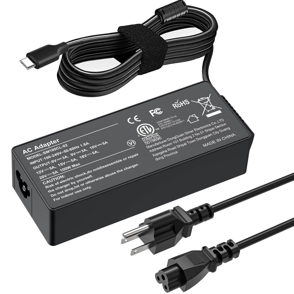 JEIBAO 100W USB-C laptop charger top view highlights compact design for travel.