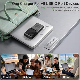 JEIBAO adapter plugged into XPS15 showing stable high-power use