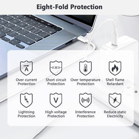 JEIBAO 6.6ft USB-C cable offers flexible desk-to-bed charging.