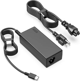 JEIBAO 65W USB-C adapter close-up showing compact travel-friendly design.