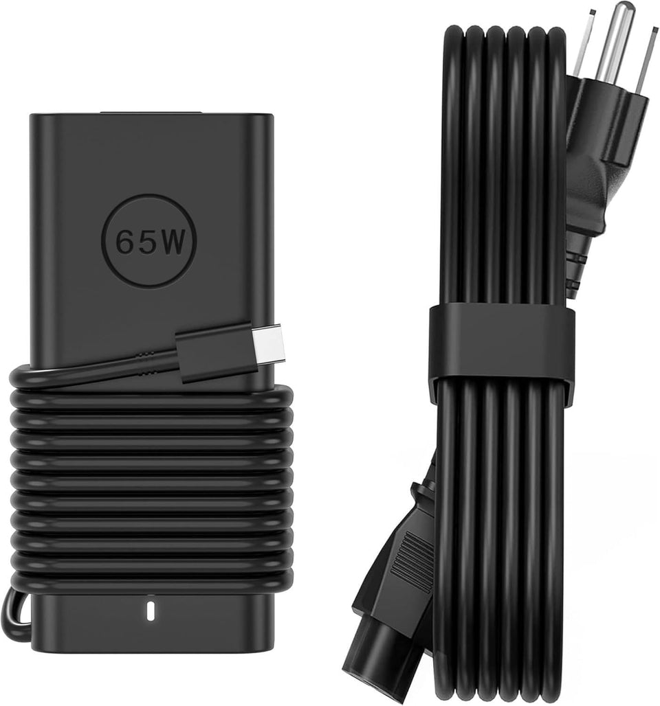 JEIBAO 65W USB-C charger front view, travel-ready.