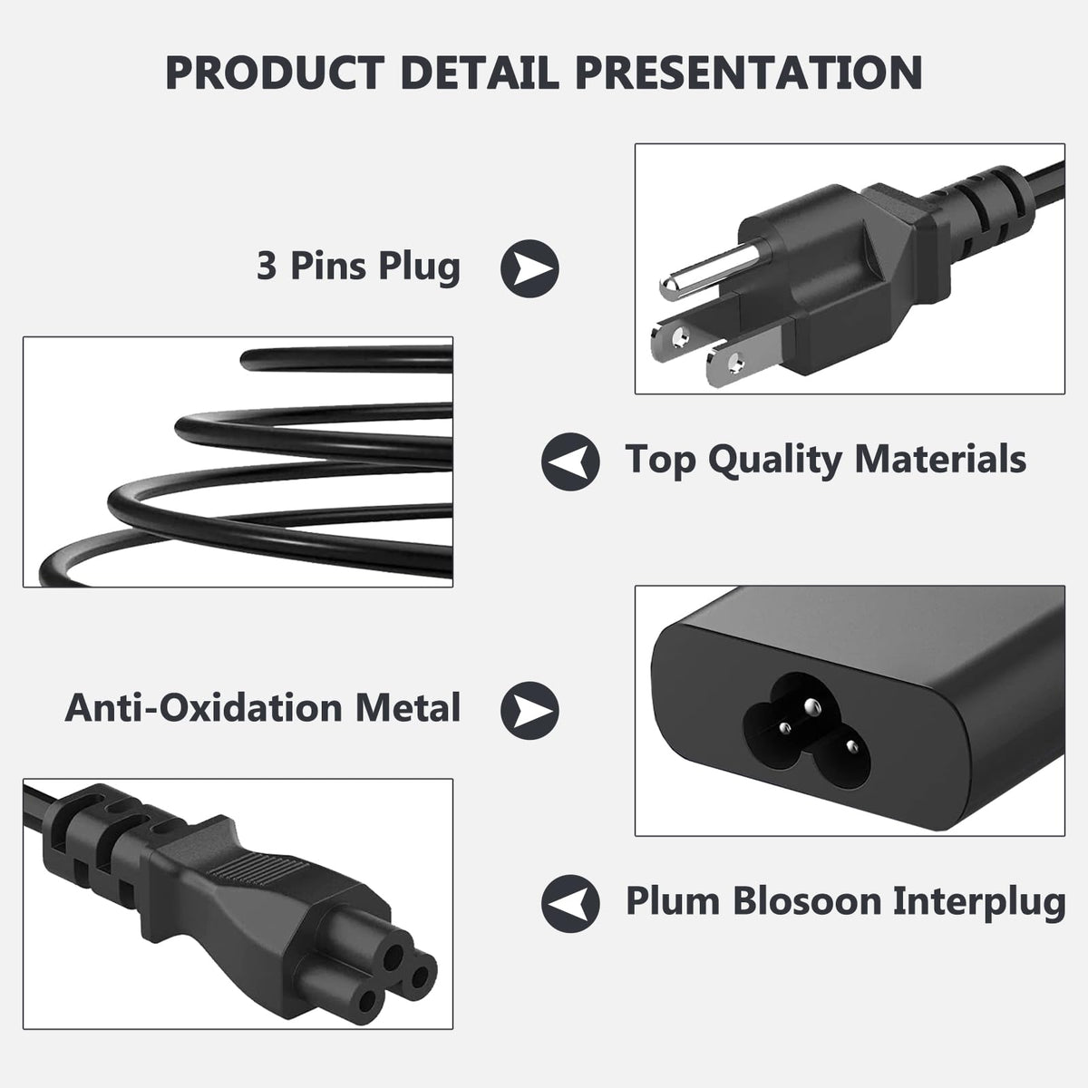 JEIBAO 65W USB-C charger in use with a Dell laptop for reliable charging.
