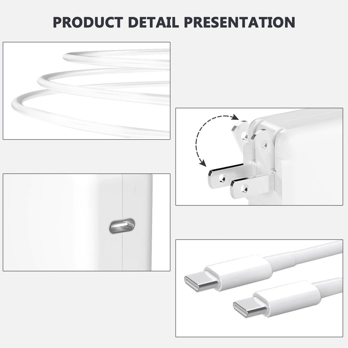 JEIBAO wide compatibility charger supports MacBook, iPad, and USB-C laptops.