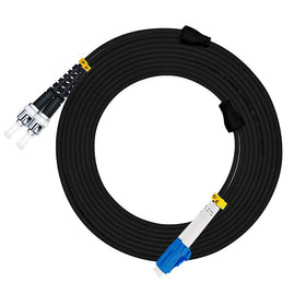 Jeirdus 20m LC-ST outdoor armored duplex cable ready for rugged installations.
